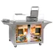 Equipex MC-04 39" Stainless Steel Mobile Crepe Cart w/ Front Glass Shield and Locking Casters 3 image