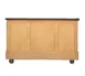 FWE ES-BBC-5 Executive Series 50 lb. Ice Bins Removable Speed Rack-59" Portable Bar-Maple Wood Front-Sides 1 image