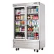 Everest EBGNR2 39" 2-Section Reach-In Refrigerator w/ 2 Glass Full Doors, Bottom Mount, Stainless Steel, 33 cu. ft. 1 image