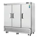 Everest EBR3 74" 3-Section Reach-In Refrigerator w/ 3 Solid Full Doors, Bottom Mount, Stainless Steel, 71 cu. ft. 1 image