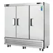 Everest EBRF3 74" 3 Section Reach-In Refrigerator Freezer Combo w/ 3 Solid Doors, Bottom Mount 1 image