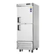 Everest Refrigeration EBWFH2 29" 2-Half Solid Door Reach-In Freezer, Bottom Mount, 23 cu. ft., Stainless Steel 1 image