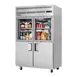 Everest EGSH4 49" 2-Section Reach-In Refrigerator w/ 2 Solid & 2 Glass Half Doors, Top Mount, Stainless Steel, 48 cu. ft. 1 image