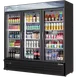 Everest EMSGR69B 72" Three Doors Merchandiser Refrigeratorin Black, 71 cu. ft. 1 image