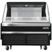 Everest EOMH-48-B-35-S 48" Horizontal Open Air Merchandiser in Black, Deck Only, Open Curved, 7.3 cu. ft. 1 image