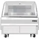 Everest EOMH-48-W-35-S 48" Horizontal Open Air Merchandiser in White, Deck Only, Open Curved, 7.3 cu. ft. 1 image