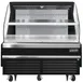 Everest EOMH-60-B-35-T 60" Horizontal Open Air Merchandiser in Black, 2 Shelves, Open Curved, 12.3 cu. ft. 1 image