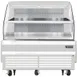 Everest EOMH-60-W-35-T 60" Horizontal Open Air Merchandiser in White, 2 Shelves, Open Curved, 12.3 cu. ft. 1 image