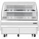 Everest EOMH-72-W-35-T 73" Horizontal Open Air Merchandiser in White, 2 Shelves, Open Curved, 15.2 cu. ft. 1 image