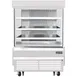Everest EOMV-48-W-28-S 48" Vertical Open Air Merchandiser in White, High Profile, 3 Shelves, 12.2 cu. ft. 1 image