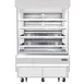 Everest EOMV-60-W-28-T 60" Vertical Open Air Merchandiser in White, High Profile, 4 Shelves, 21.2 cu. ft. 1 image