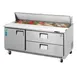 Everest EPBNR3-D2 71" Two Section Sandwich/Salad Prep Table w/ 1 Door & 2 Drawers, 18 Pans 1 image