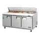 Everest EPBNR3 71" Three Section Refrigerated Sandwich/Salad Prep Table w/ 3 Doors, 18 Pans 1 image