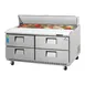Everest EPBNWR2-D4 59" Two Section Sandwich/Salad Prep Table w/ 4 Drawers, 16 Pans 1 image