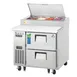 Everest EPPR1-D2 35" 1-Section Refrigerated Pizza Prep Table w/ 2 Drawers, (4) 1/3 Size Pans 1 image