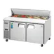 Everest EPWR2 59" Two Section Refrigerated Sandwich/Salad Prep Table w/ 2 Doors, 16 Pans 1 image