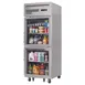 Everest ESGRH2 29" 1-Section Reach-In Refrigerator w/ 2 Glass Half Doors, Top Mount, Stainless Steel, 23 cu. ft. 1 image