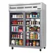 Everest ESGWR2 59" 2-Section Reach-In Refrigerator w/ 2 Glass Full Doors, Top Mount, Stainless Steel, 55 cu. ft. 1 image