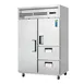 Everest ESR2D2 49" 2-Section Reach-In Refrigerator, 1 Solid Full Door / 1 Solid Half Door / 2 Drawers, Top Mount, Stainless Steel, 48 cu. ft. 1 image