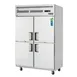 Everest ESRH4 49" 2-Section Reach-In Refrigerator w/ 4 Solid Half Doors, Top Mount, Stainless Steel, 48 cu. ft. 1 image
