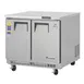 Everest ETBSF2 36" 2-Door Undercounter Freezer, Stainless Steel, Front Breathing, 10 cu. ft. 1 image