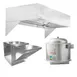 HoodMart 2005B 5 FT Restaurant Hood System w/ Makeup-Air, 115V Exhaust Fan 1 image