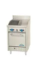 Comstock-Castle F318-12-1RB 24" Gas Restaurant Range w/ (1) 12" Griddle, (1)12 "Charbroiler, (1) Space Saver Oven, 70.000 BTU  1 image