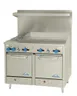 Comstock-Castle F3218-36 48" Gas Restaurant Rangee w/ (2) Open Burners, 36" Griddle, (2) Space Saver Ovens, 158.000 BTU 1 image