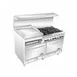 Comstock-Castle F33032-24B 60" Gas Restaurant Range w/ (6) Open Burners, (1) 24" Raised Griddle, (1) Standard Oven, (1) Cabinet Base, 240.000 BTU 1 image
