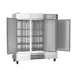 Beverage Air FB72HC-5S 75" 3-Solid Door Reach-In Freezer, Bottom Mount, 68.43 cu. ft., Stainless Steel Front 3 image