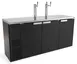 Fagor FDD-24-72 Slim Draft Beer Cooler, 72" Black, 3‑Tap 1/2‑Barrel Kegs, Side‑Mounted Compressor 1 image