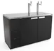 Fagor FDD-59-N 59\" Draft Beer Cooler, Black, 3‑Keg 48‑59\" Width, Stainless 2‑Column 3‑Tap, Compressor 1 image