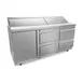 Fagor FST-72-18-D4-N 72-1/2" Sandwich and Salad Prep Table w/ 1 Door & 4 Drawers, 18 Pans, Stainless Steel 1 image