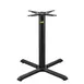 FLAT Tech CT2006 KX30 Dining Height Restaurant Table Base, 30" Cross Base, 3" Dia. Column, Cast Iron, Textured Finish 1 image