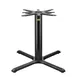 FLAT Tech CT2021 KX36 Dining Height Restaurant Table Base, 36" Cross Base, 4" Dia. Cast Iron Column, 17"x17" Mounting Plate, Hydraulic PAD Stabilization 1 image