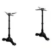 FLAT Tech CT4205 PT23 Table Base, Dining Height, Cast Iron, Powder Coat Finish, 22" End Base, 36x55" Tabletop 1 image