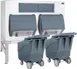 Follett DEV2250SG-72-ICS125L 72" Ice Storage Bin with Transport Cart, 2250 lb 1 image