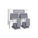 Follett DEV3900SG-72-75 72" Ice Storage Bin with Transport Cart, 3940 lb 1 image