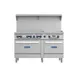 Fortress FGR6B24G 60" Gas Restaurant Range w/ (6) Open Burners, 24" Griddle, (2) Ovens, 275.000 BTU 2 image