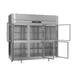 Victory FS-3D-S1-EW-HG-HC 85.5" 3-Section Reach-In Freezer, 6 Half Glass Doors, Top Mounted, 74 cu. ft., Stainless Steel 4 image