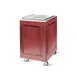 FWE AS-IC-200 Stainless Steel Mobile Ice Bin, 200 lb, Dark Brown 1 image