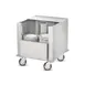 FWE DC-200-11 Stainless Steel Unheated Dish Storage Cart, 200 Plate 11" Capacity, Silver, 20-29"H 3 image