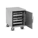 FWE ETC-UA-5 5 Pan Stainless Steel Under Counter Bun / Food Pan Enclosed Transport w/ 4-1/2" Bottom Load Slides 4 image