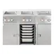 FWE HLC-3W6-7H-21-DRN 51" Handy Line Serving Cabinet, (3) Wells 5 image