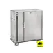 FWE P-120 55"-60" 1-Door Solid Heated Cabinet, 96-120 Plate Capacity, Stainless, 6" Casters 1 image
