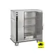 FWE P-120 55"-60" 1-Door Solid Heated Cabinet, 96-120 Plate Capacity, Stainless, 6" Casters 4 image