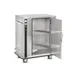 FWE P-72 1Sec 1-Door Banquet Cab 49"-54" H 72 Plate Capacity Stainless Electric Controls 6" Casters 4 image