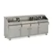 FWE SBBC-8 (2) 50 lb. Ice Bin Removable Speed Rack-95" Portable Bar-Stainless Steel Exterior 1 image