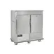FWE URS-14 2-Section 2-Door Solid Holding Cabinet, 14 × 18"×26" Pans, Stainless, 33-38°F, 6" Casters 1 image