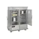 FWE URS-20-GN 2-Section 2-Door Refrigerated Cabinet, 96-120 Capacity, SS, 33°-38°F, Mobile 6" Casters 4 image